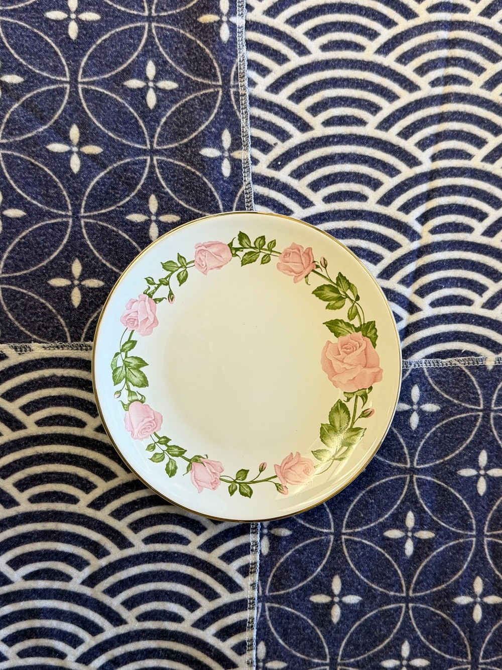 Vintage Teleflora Pink Rose Bowl – Floral China Dish – Cottagecore Serving Bowl